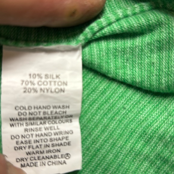 ZAKET & PLOVER Women’s Knit Sweater Green with Stripes Size XS - Picture 3 of 6